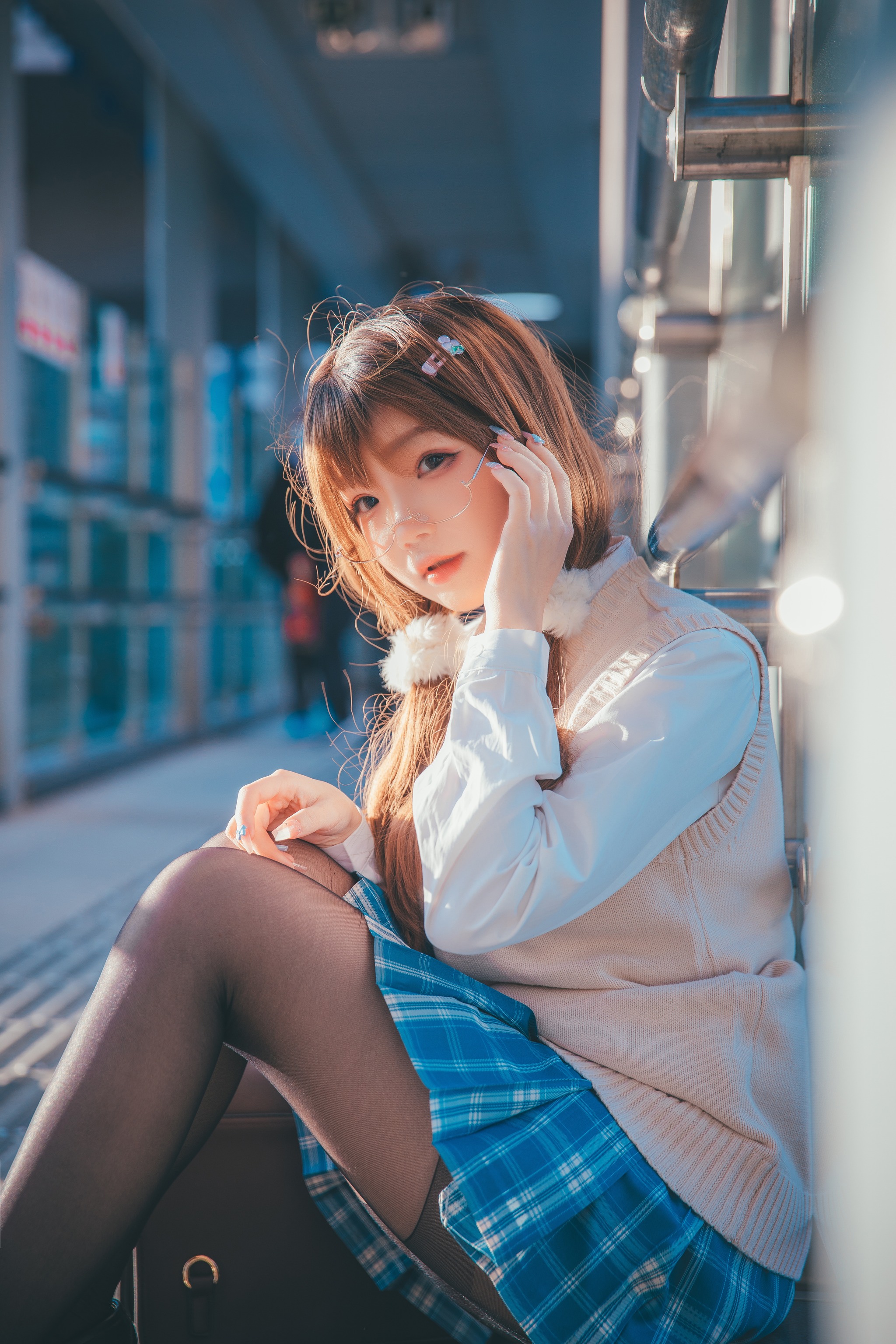 图片[1]-雪琪SAMA – NO.056 JK夕阳[25P]-XikXak